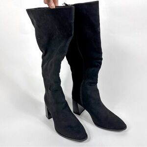 A New Day Black Suede Knee High Boots